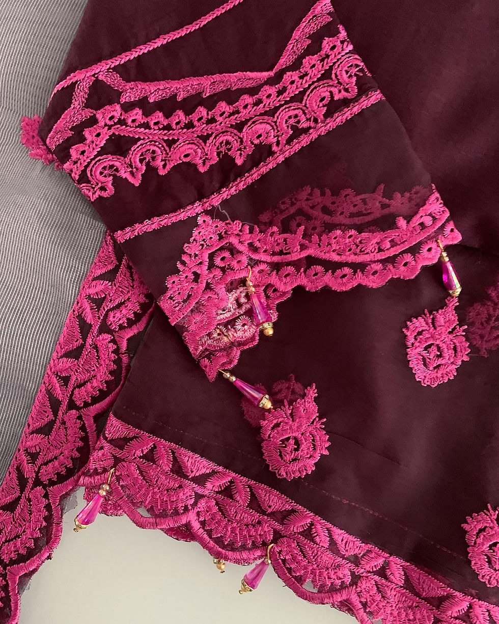 Thumbnail: Dark Plum Chickankari