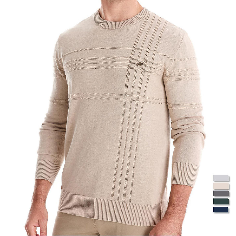 Miniatura: SUÉTER PULLOVER COM GOLA REDONDA - MALHA DE ALGODAO