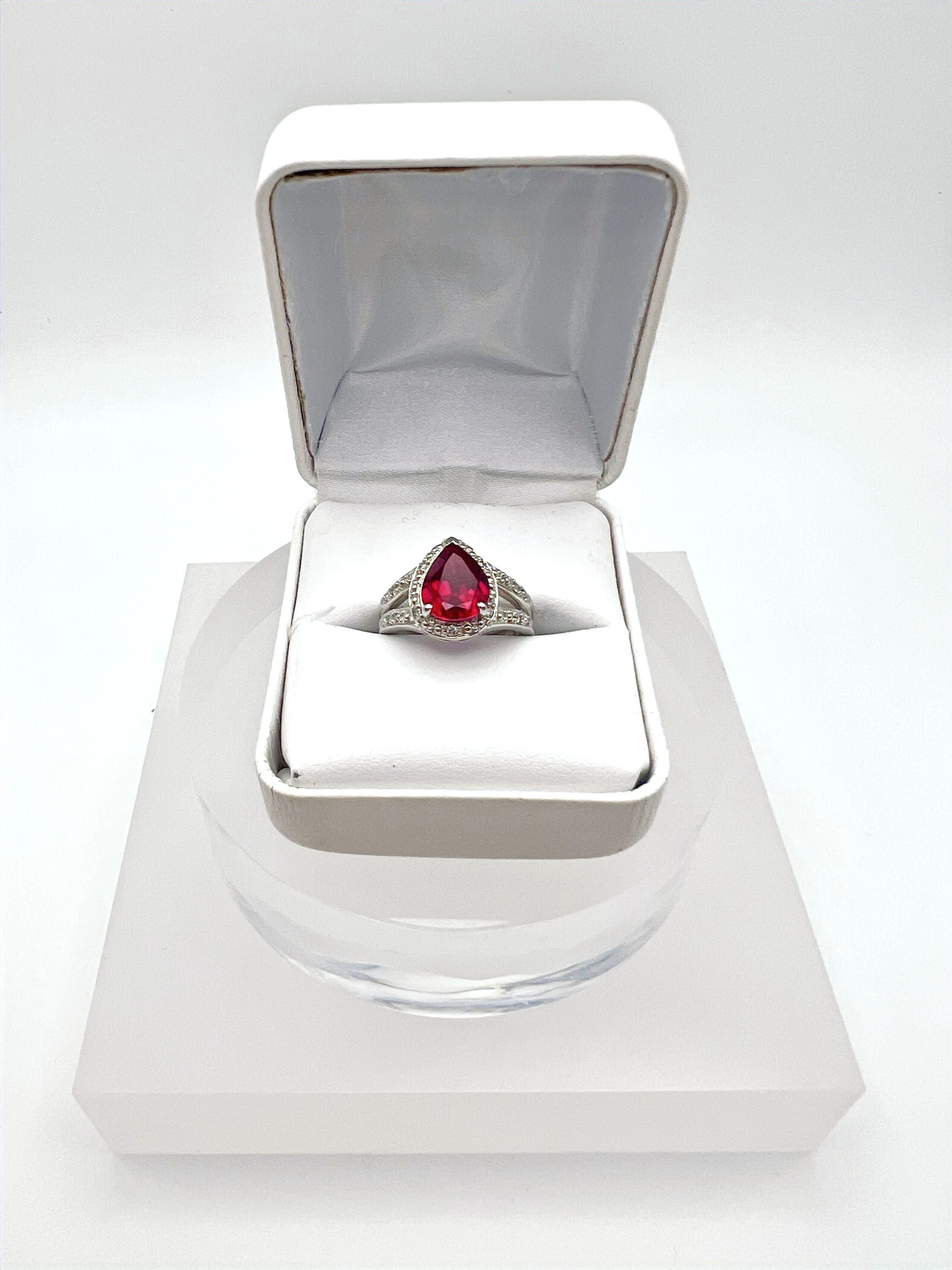 14k WG, .10 ct., Ruby Ring