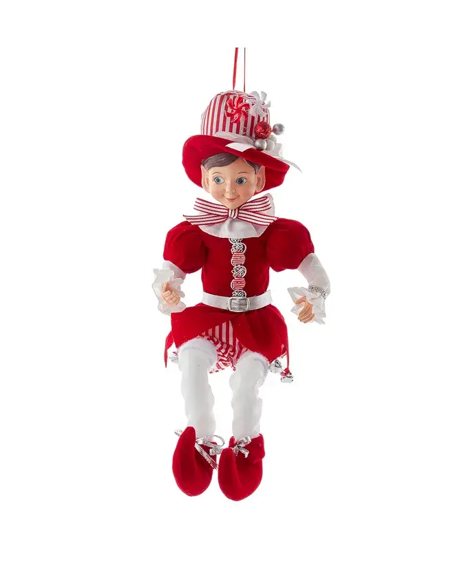 15" KSA Kringles Peppermint Elf Ornament