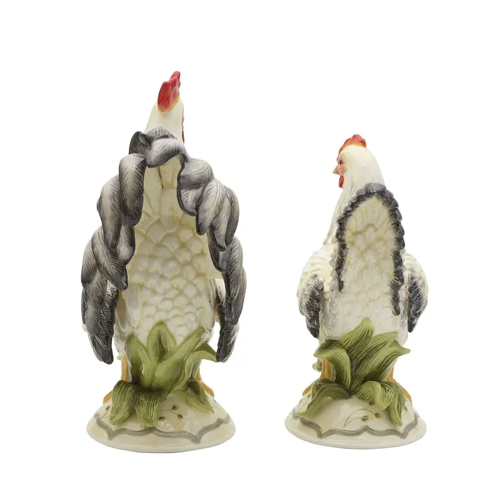 Thumbnail: Lantana Rooster and Hen Figurine Set