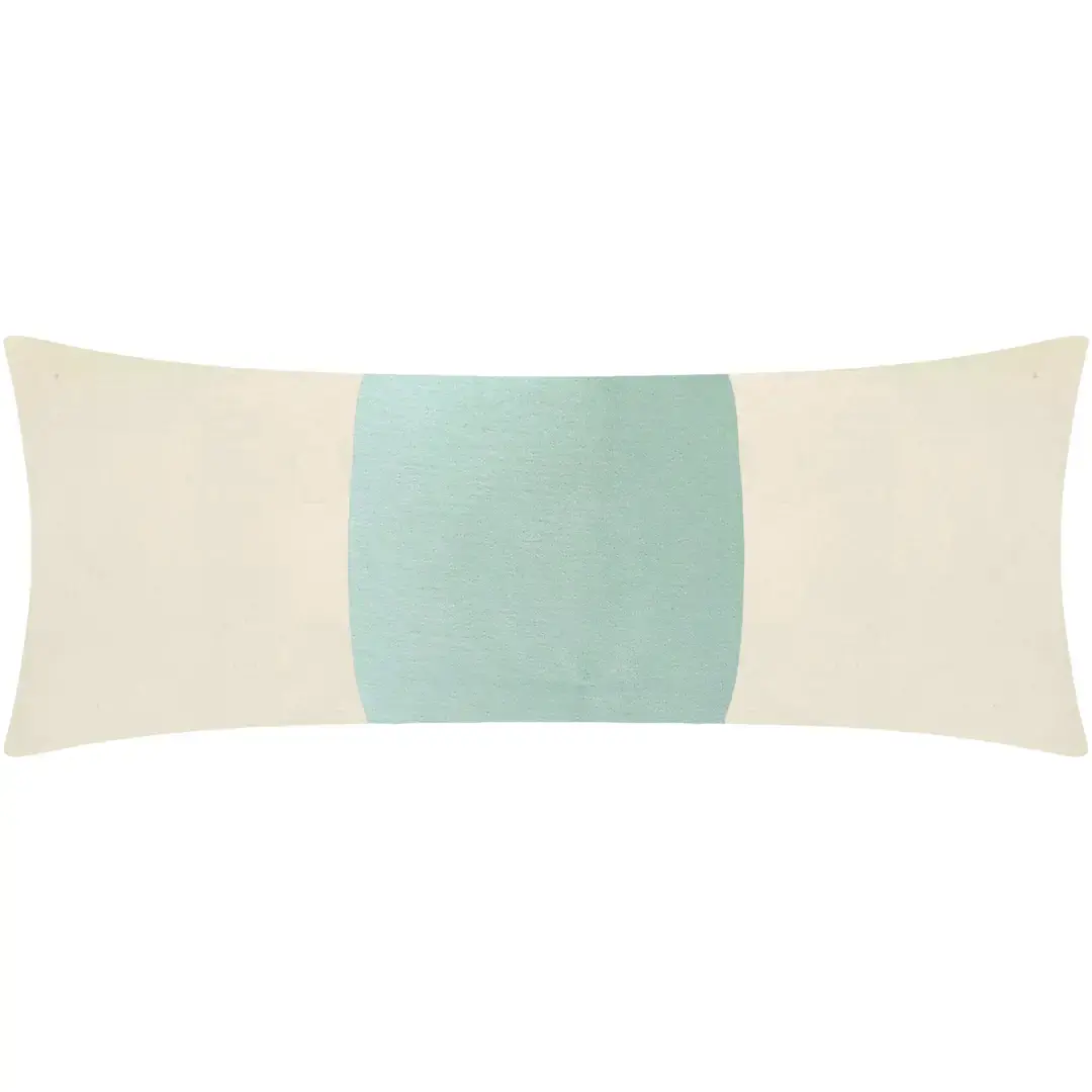 Aqua 14x36 Velvet Panel Pillow