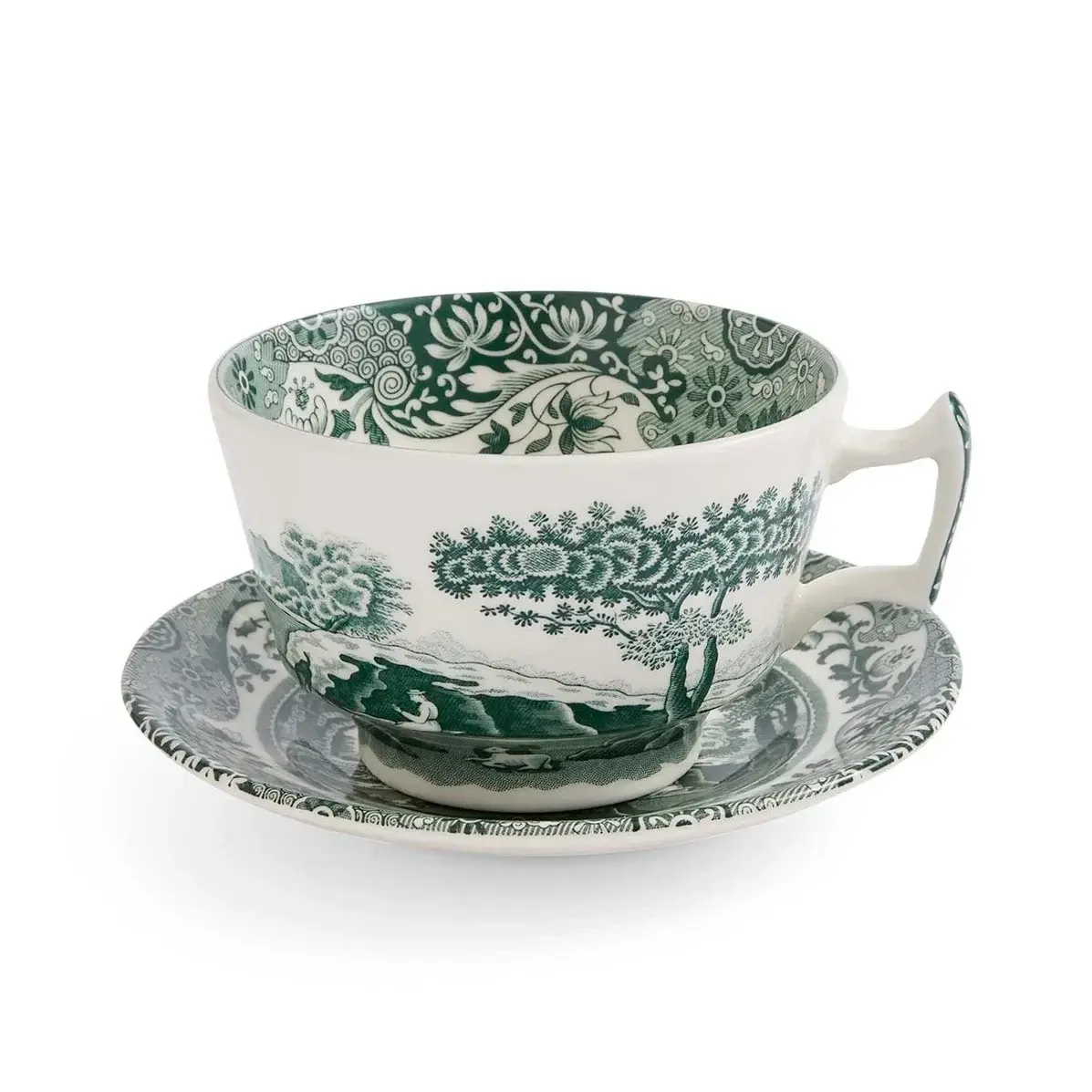 Green Italian - Breakfast Cup and Saucer