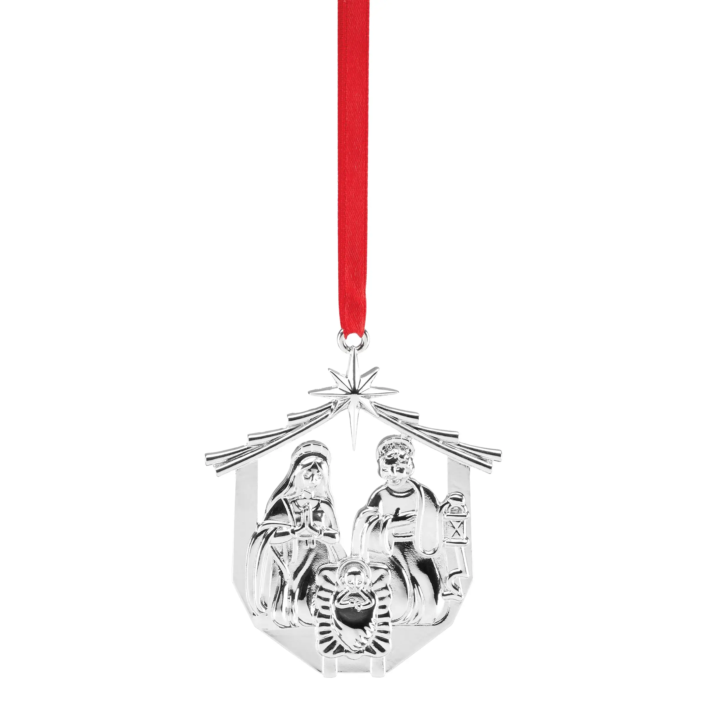 Nativity Silver-plate Ornament