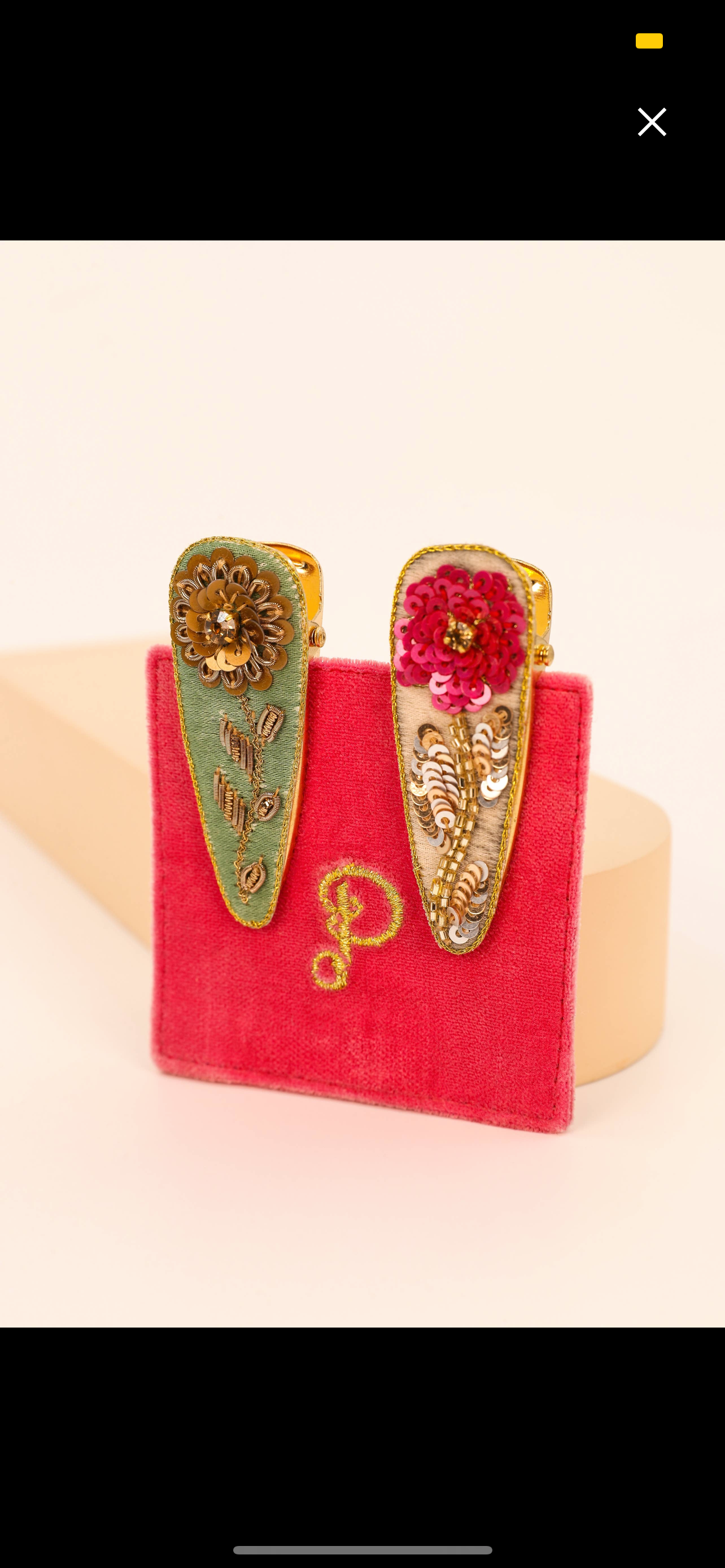 Jewelled Zinnia in Bubblegum/Sage Hair Clips