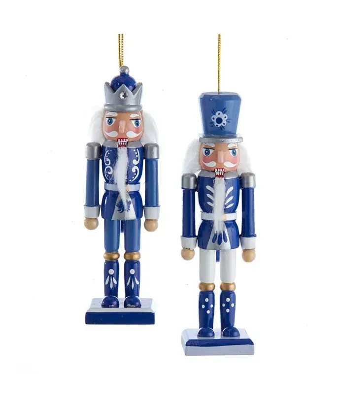 Indigo Dreams Nutcracker Ornaments, 2 Assorted