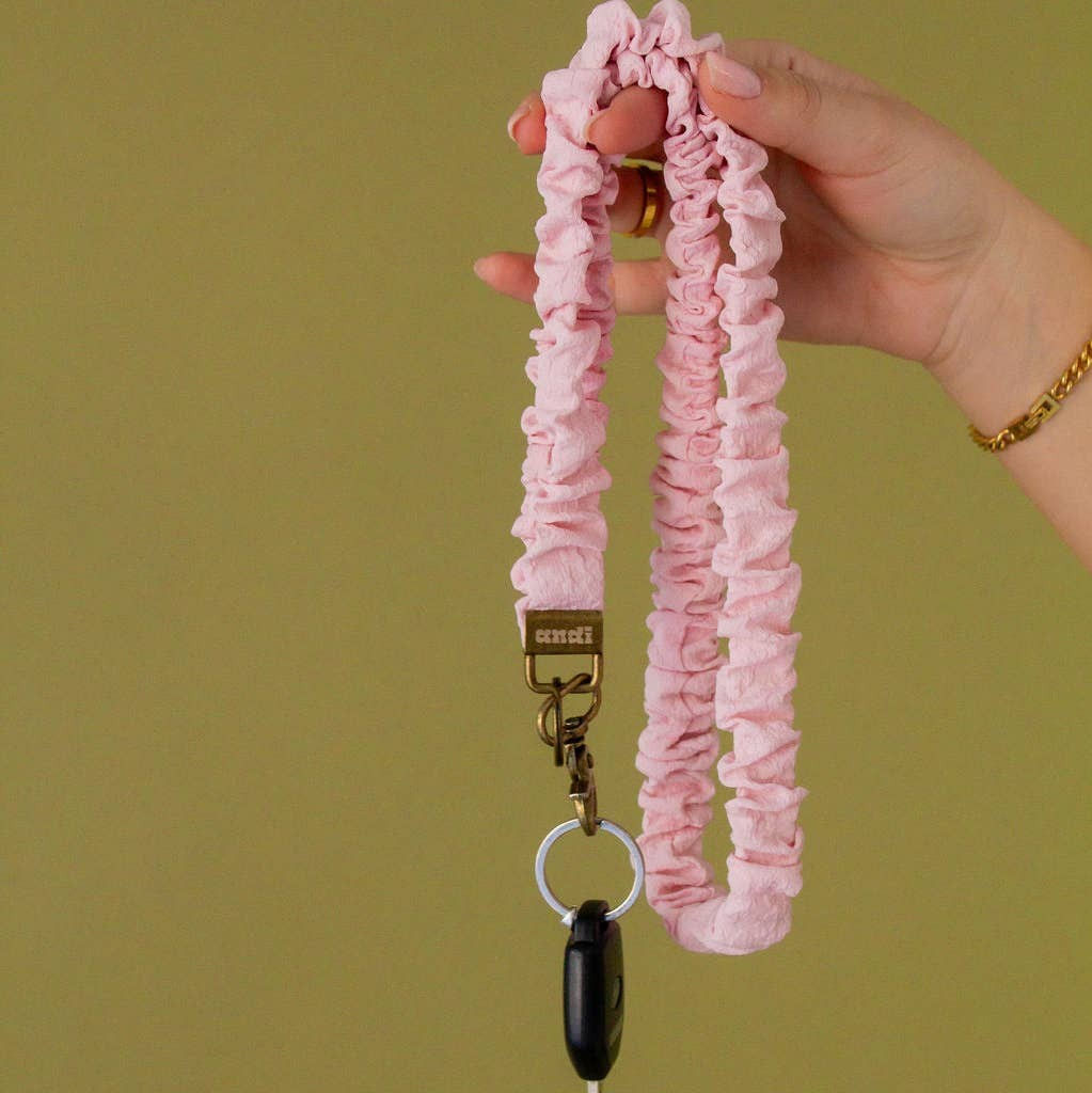 Dainty Pink Textured Lanyard