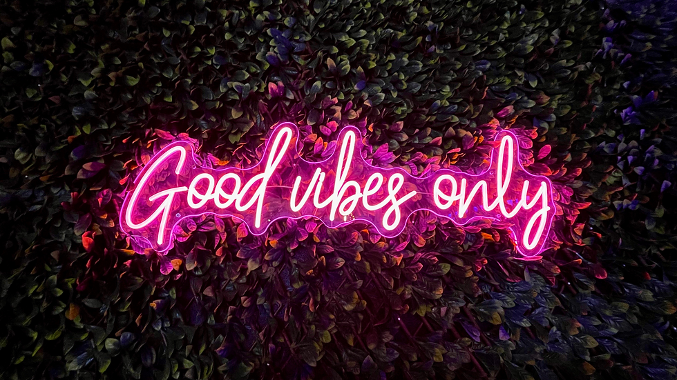Good vibes only neon sign