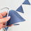Thumbnail: Blue Linen bunting, Linen flag decoration