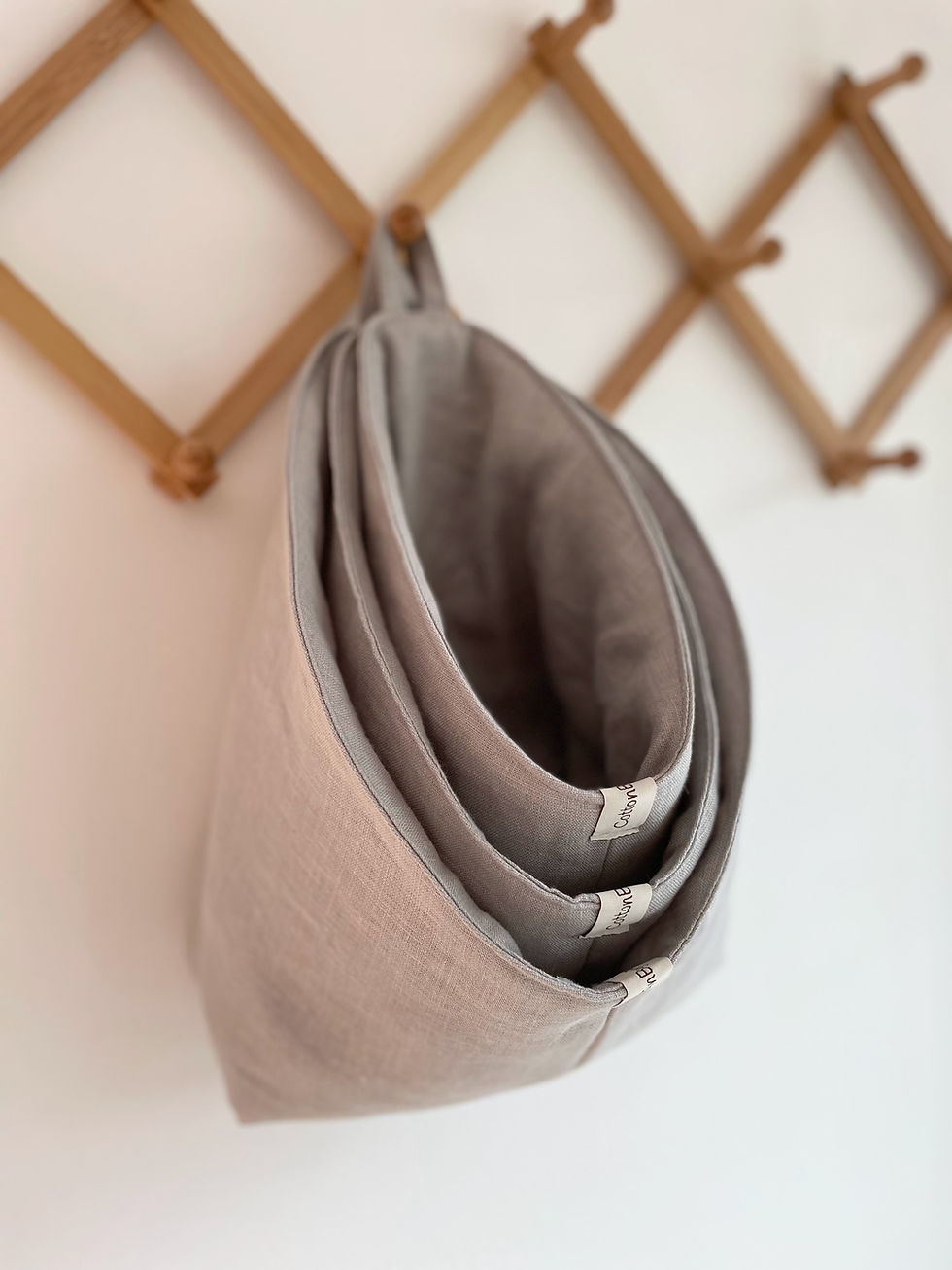 Thumbnail: Hanging Wall Pod Storage. Fabric storage bin.Nursery storage organization.