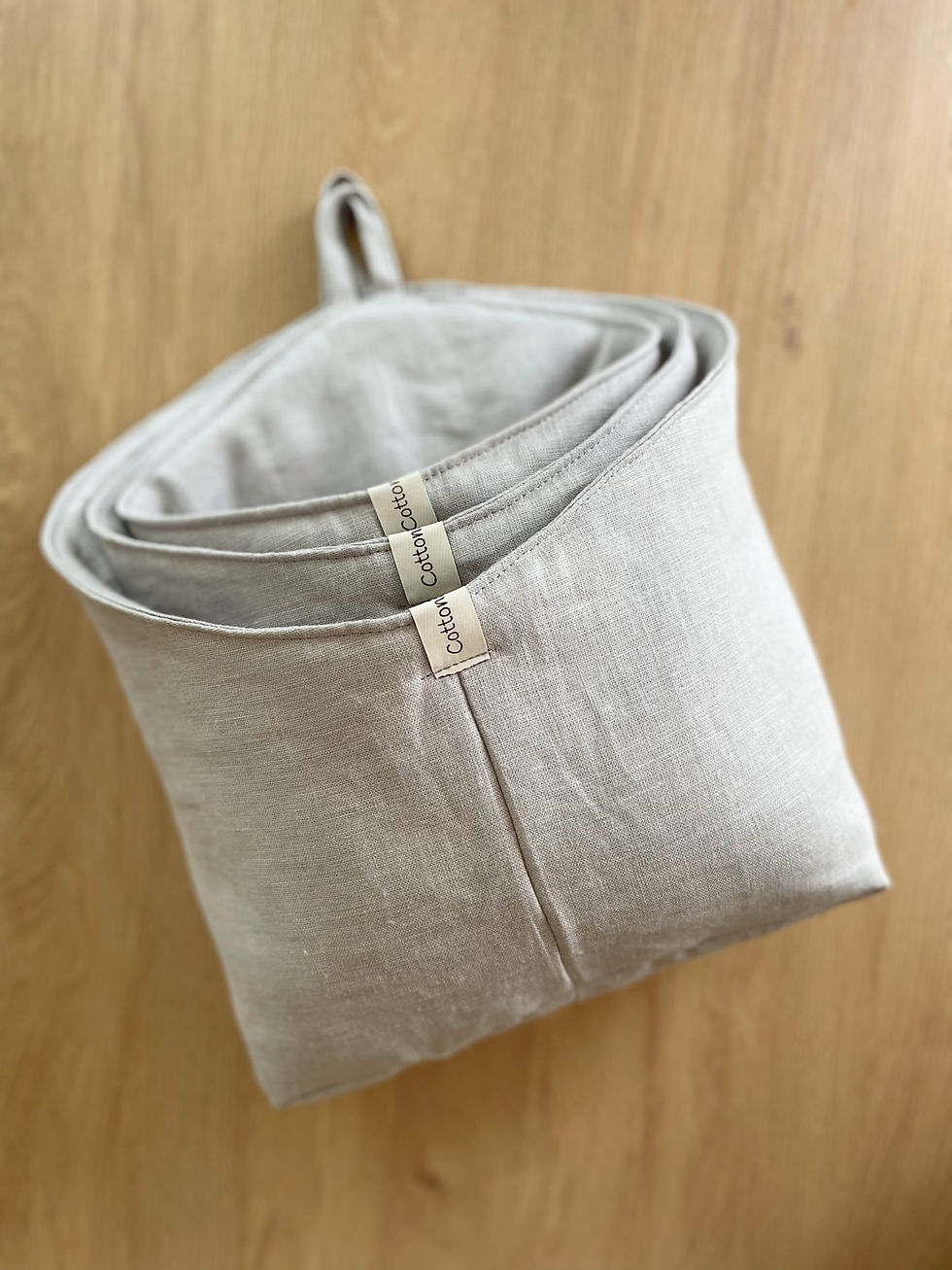 Thumbnail: Hanging Wall Pod Storage. Fabric storage bin.Nursery storage organization.