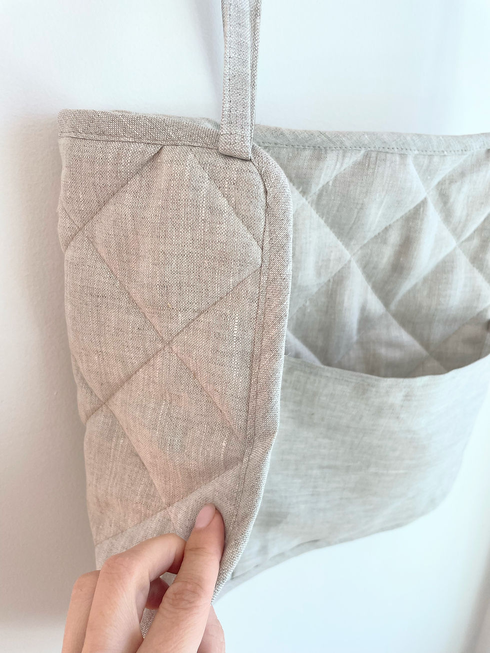 Thumbnail: Fabric Hanging Wall Pocket Organizer. Nursery storage organization.