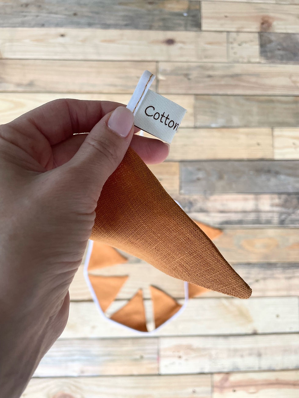 Thumbnail: Terracotta Linen bunting, Linen flag decoration
