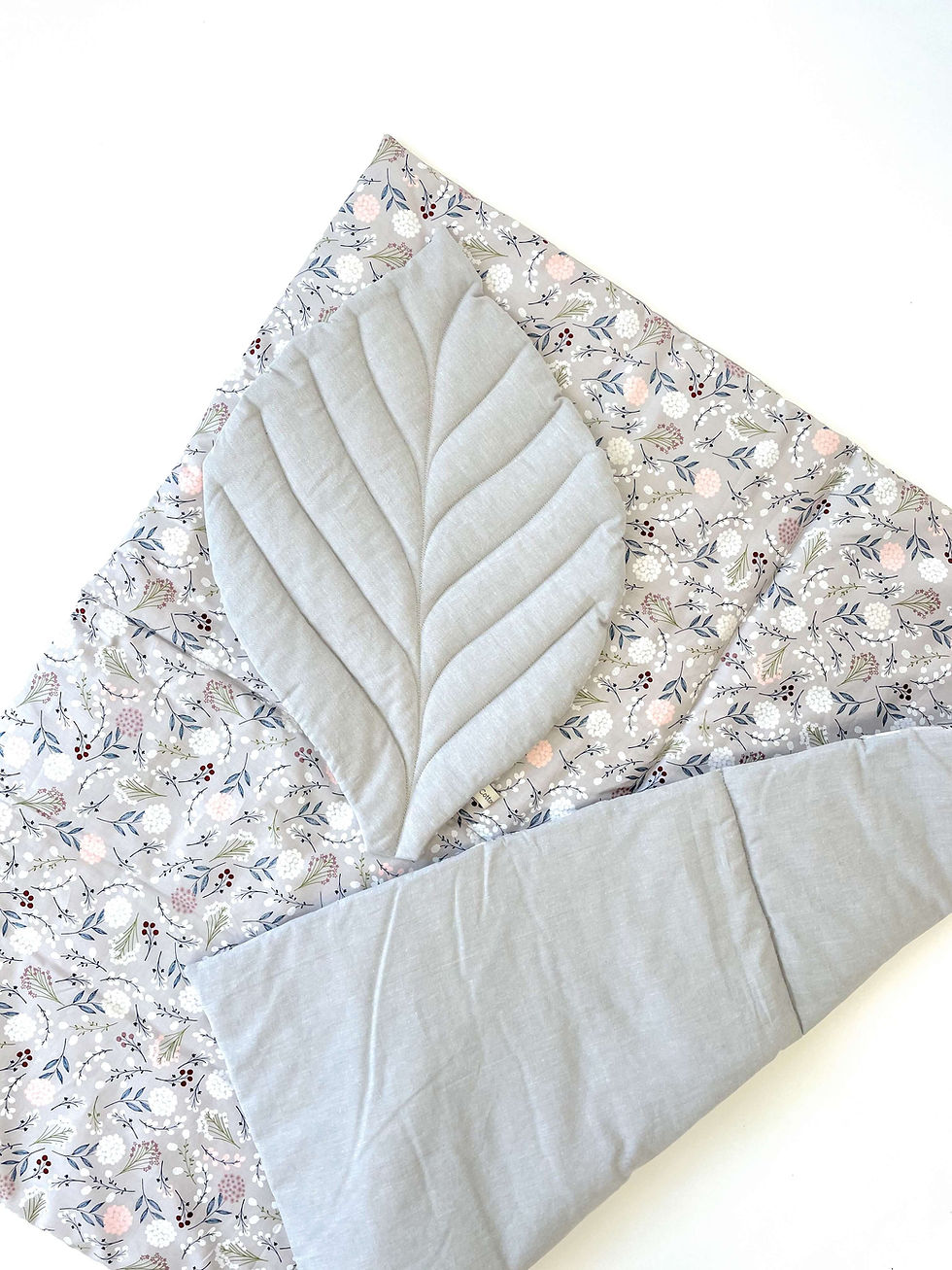 Thumbnail: Floral Baby Blanket + Small Leaf Play Mat