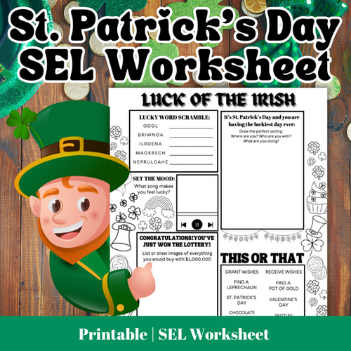 St. Patrick's Day Activity: SEL Independent Worksheet | Finally Teaching