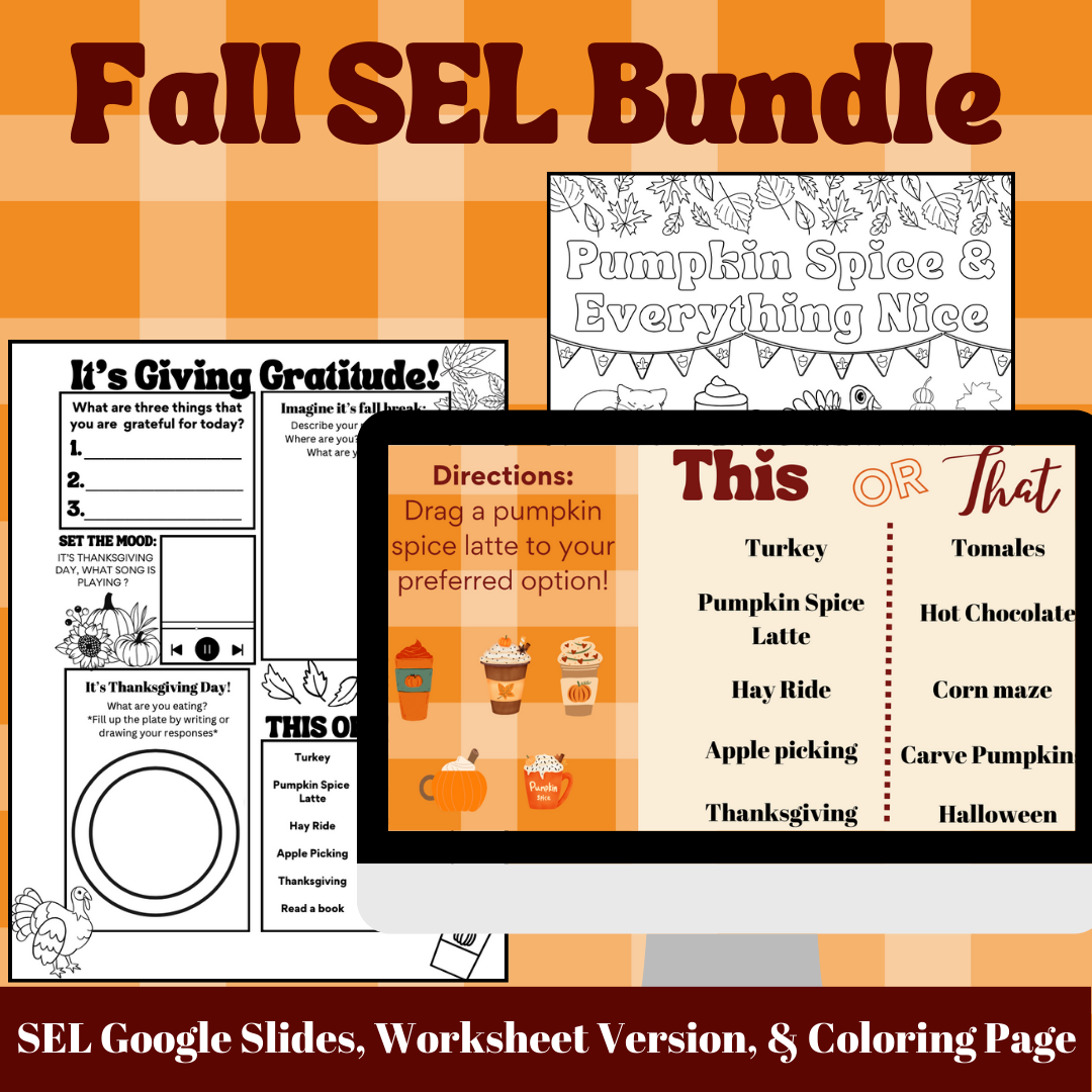 Thanksgiving Activities Bundle  | Fall SEL