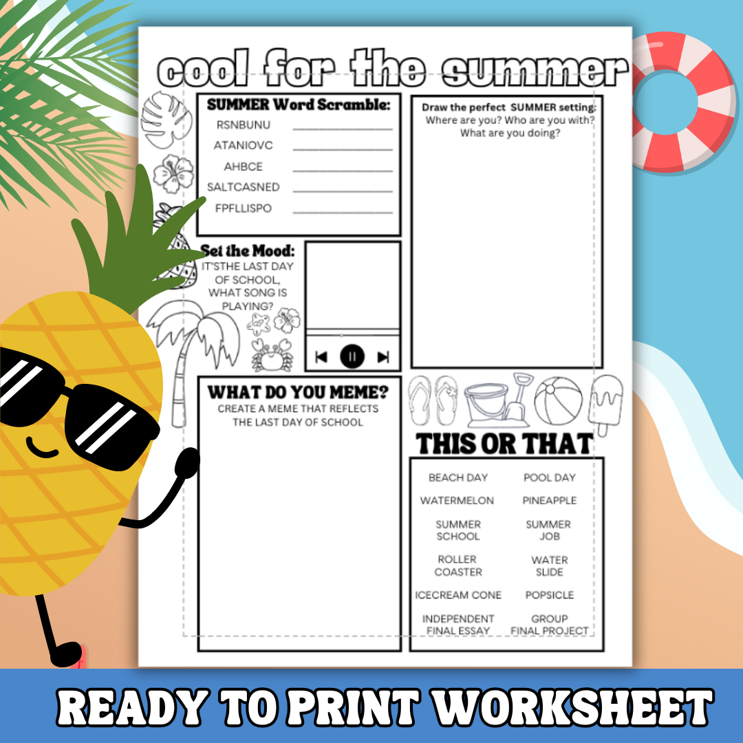 Cool for the Summer Worksheet
