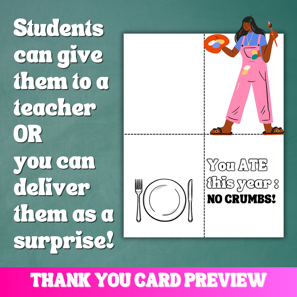 Thumbnail: Teacher Appreciation Thank You Cards (Gen Z-Inspired)