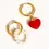 Thumbnail: Euphrasie 18K Gold Non-Tarnish Mismatch Heart Pearl Earring