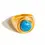 Thumbnail: Simone 18K Gold Non-Tarnish Turquoise Stone Ring