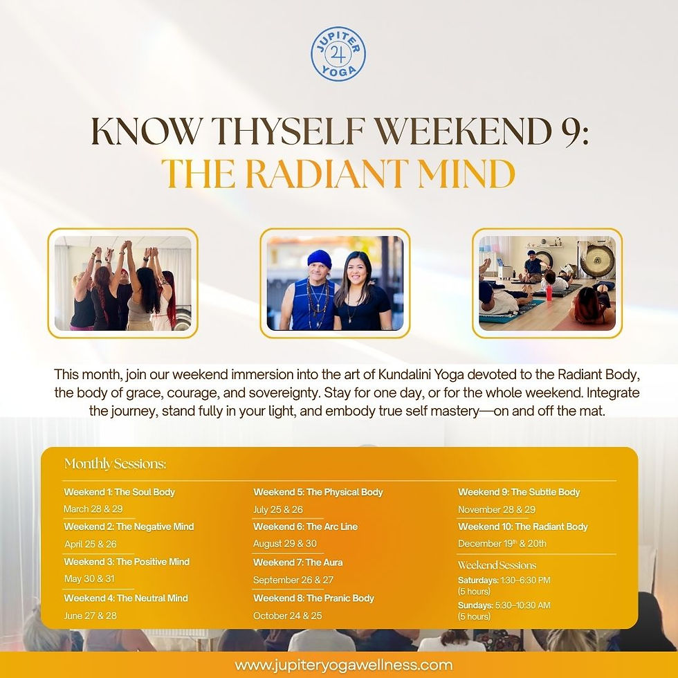 Know Thyself: Kundalini Yoga Mastery. Weekend 10: The Radiant Body