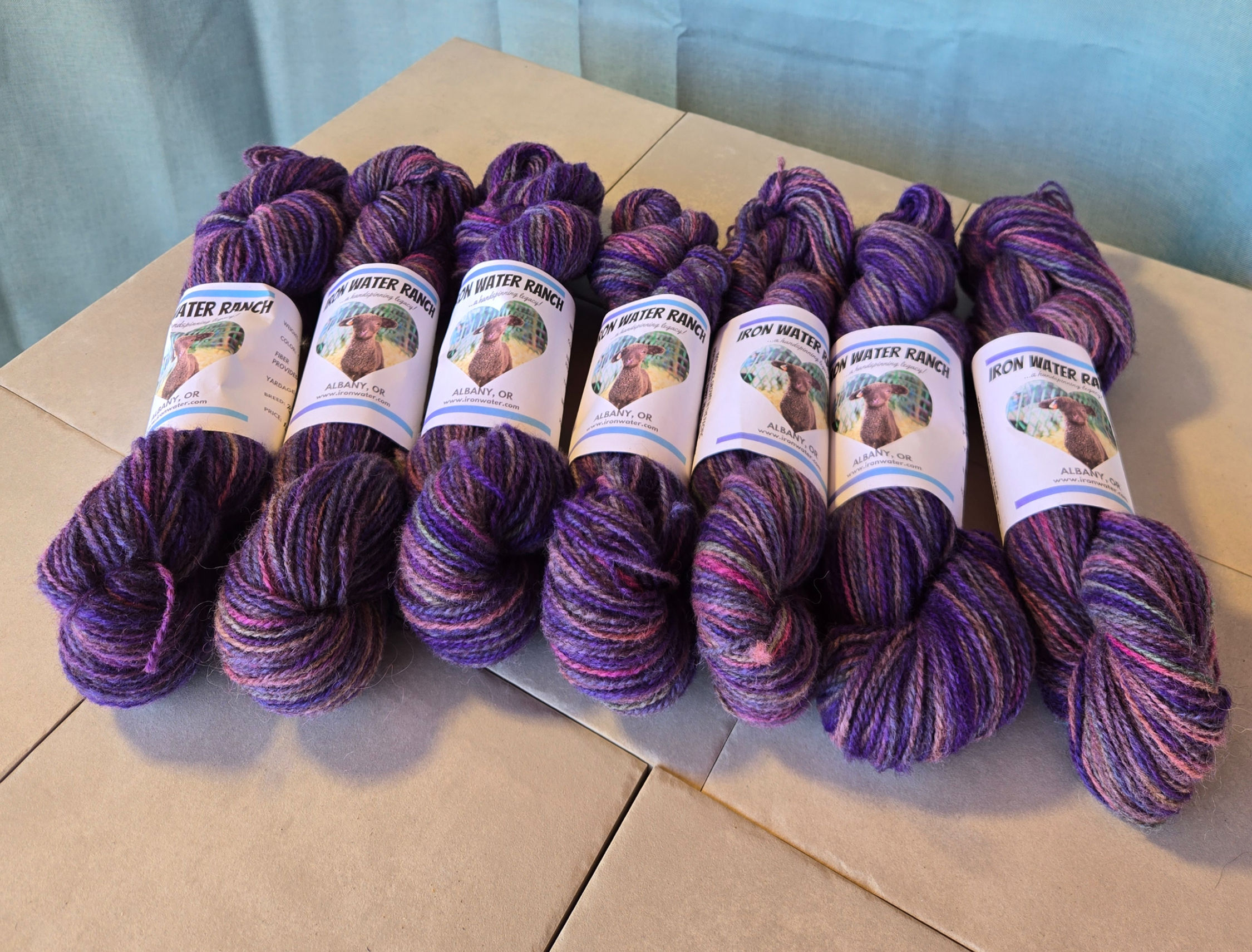 Hand Dyed Romney Yarn - Celestial Beauty by Schnookums