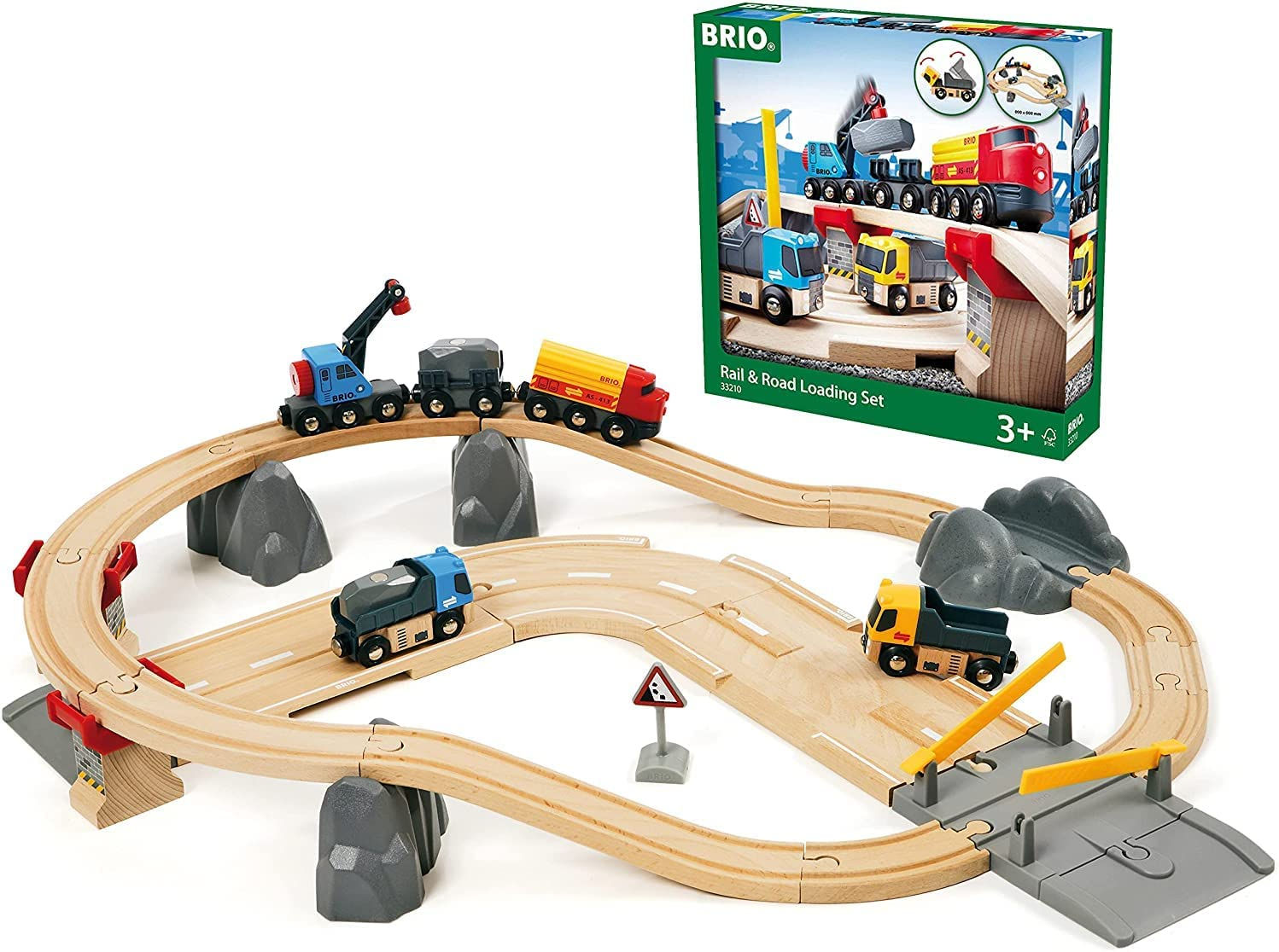 Brio Train Set 33210 - Rail & Road Loading Set