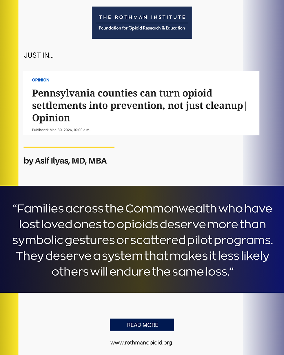 OpEd| Pennsylvania counties can turn opioid settlements into prevention, not just cleanup| Opinion