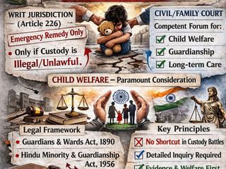 Writ Court Cannot Decide Child Custody Unless Detention Is Illegal: Orissa High Court