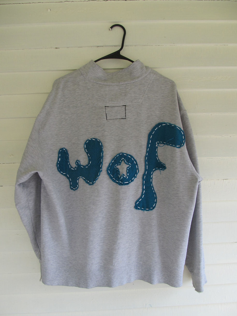 Thumbnail: Hand Embroidered Felt Patch Zip-Up