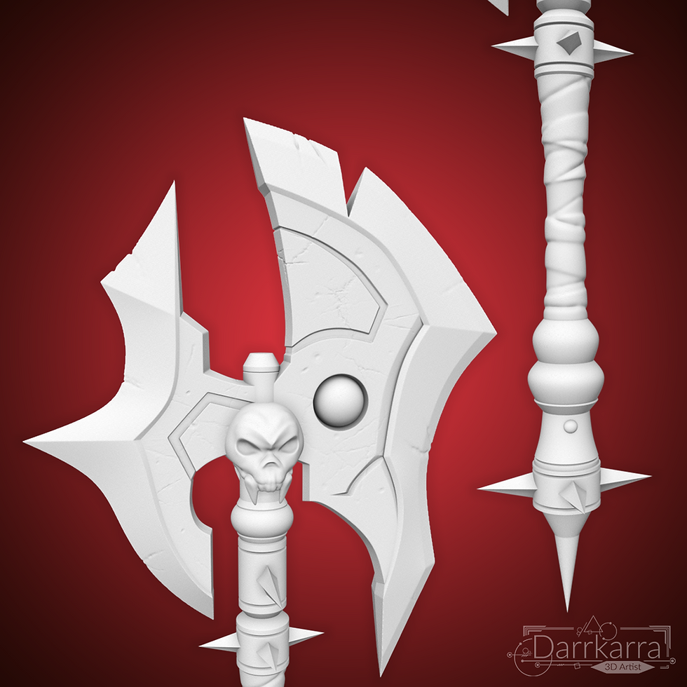 Miniature : Wrathful Gladiator Decapitator Axe World of Warcraft Fichiers 3D Cosplay