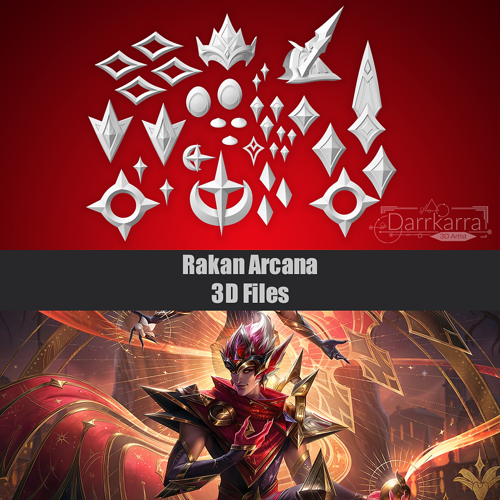 Rakan Arcana Accessoires League of Legends Fichiers STL