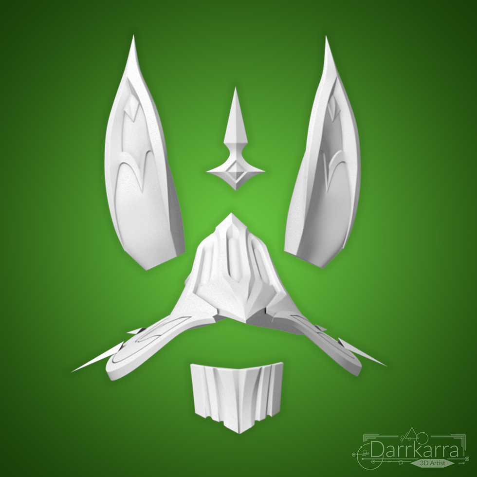 Thumbnail: Aurora Broken Covenant Mask Hat Ears League of Legends Fichiers 3D Cosplay