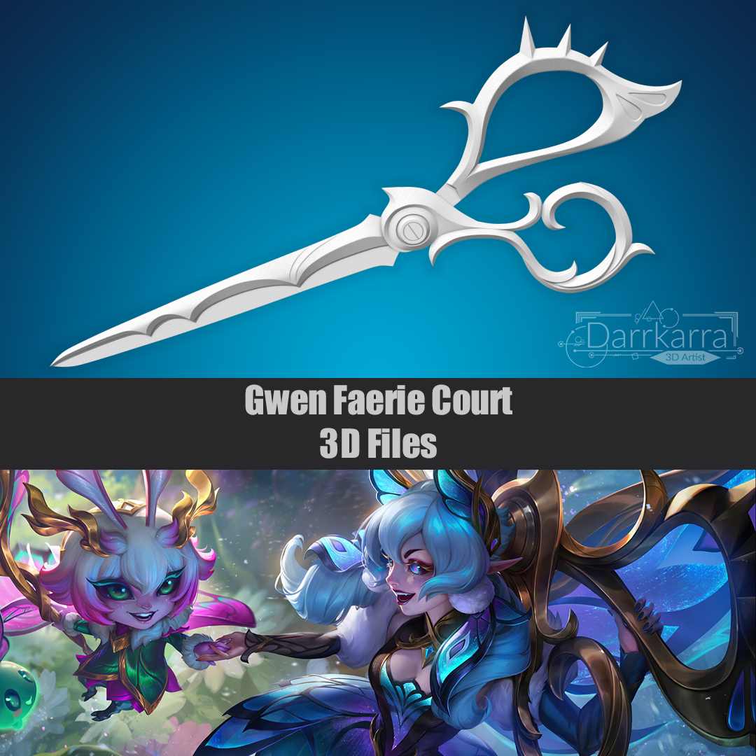 Gwen Faerie Court Scissors League of Legends Fichier 3D Cosplay