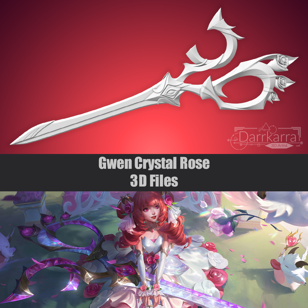 Gwen Crystal Rose League of Legends Wild Rift Fichier 3D Cosplay