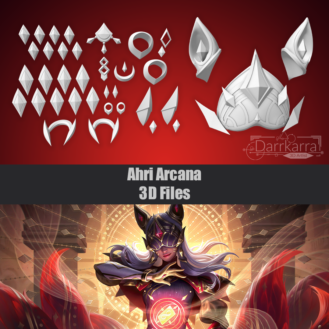 Ahri Arcana Accessoires League of Legends Fichiers 3D Cosplay