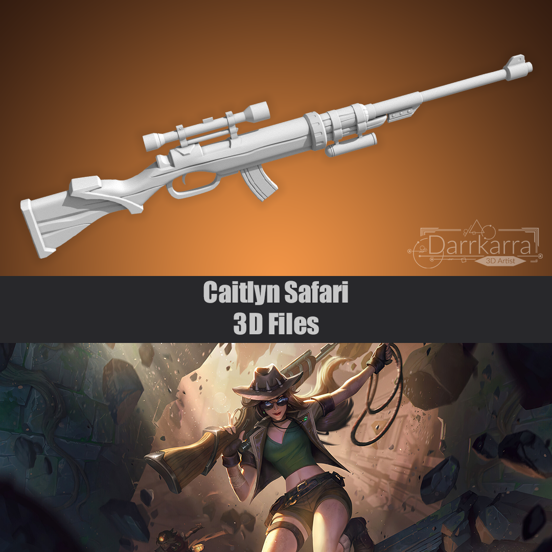 Caitlyn Safari League of Legends 3D Cosplay Files