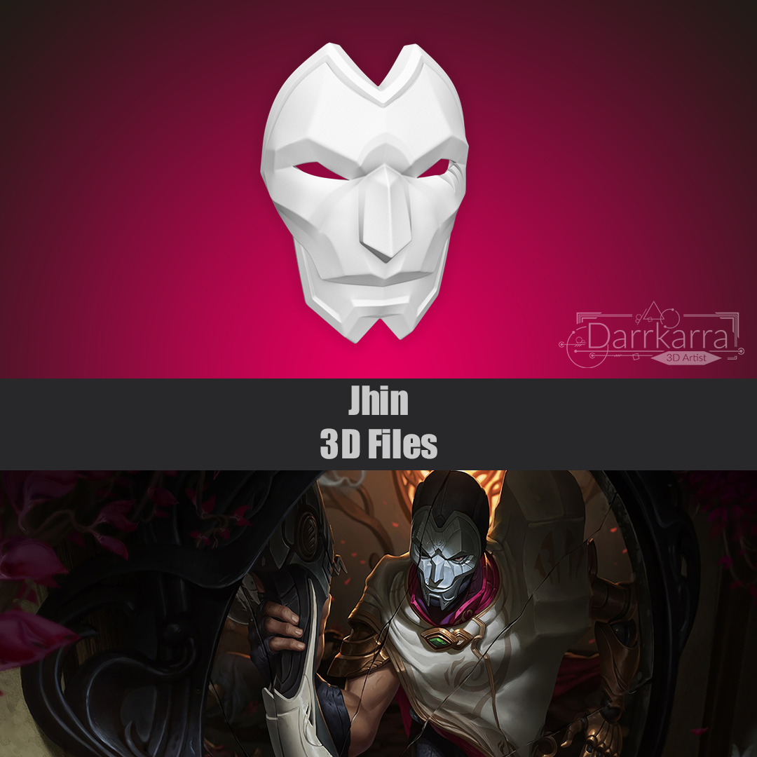 Jhin Mask League of Legends Fichiers 3D Cosplay