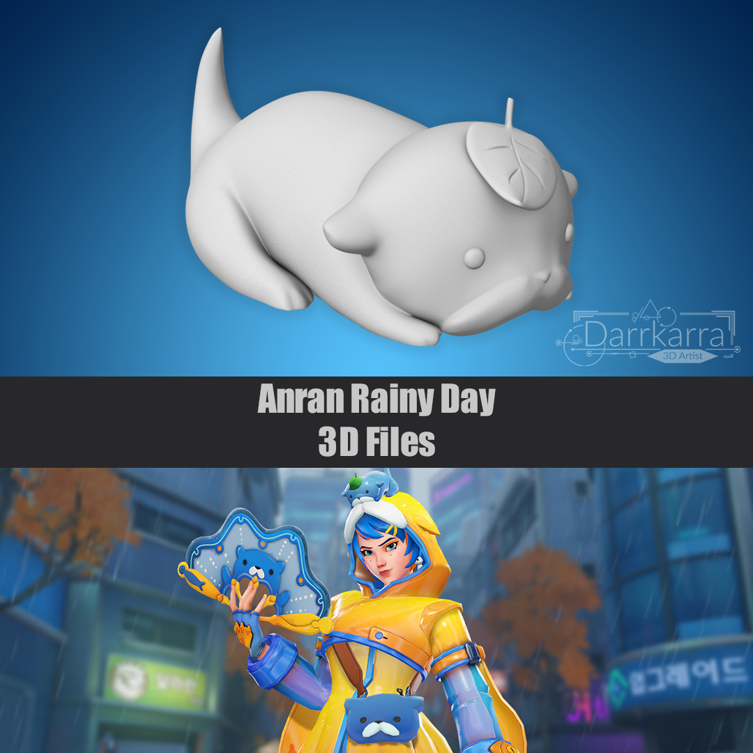 Anran Rainy Day Head Animal / Otter Overwatch Fichiers 3D Cosplay