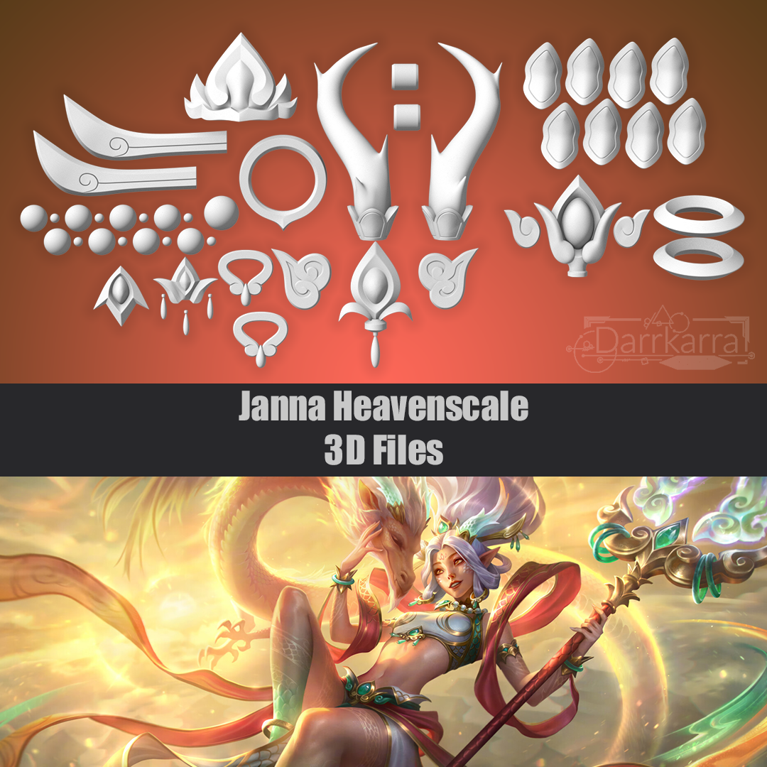 Janna Heavenscale Accessoires League of Legends Fichiers 3D Cosplay