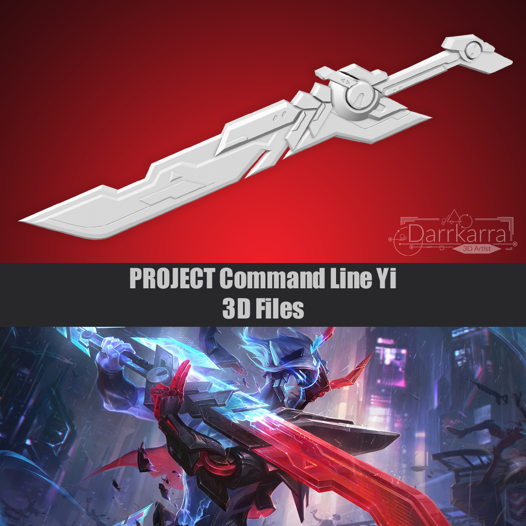 PROJECT Command Line Yi (Master Yi) Sword League of Legends Fichier 3D Cosplay