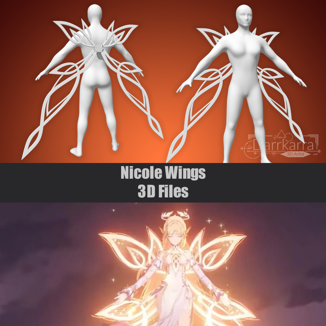Nicole Wings Genshin Impact Fichiers 3D Cosplay