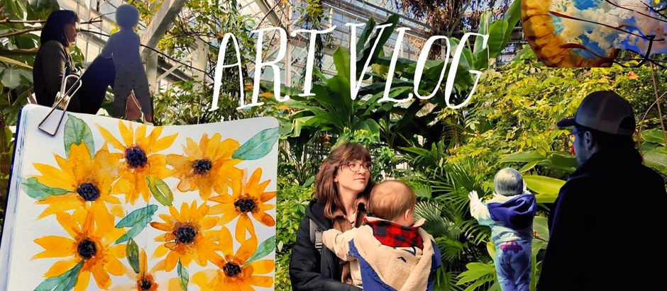 Art Vlog: Painting Sunflowers, Toledo Zoo, and Rainy Days at Home