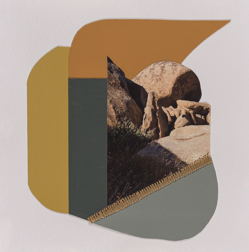 Joshua Tree 3, Mixed media on watercolor paper, 11" x 11", Private Collection