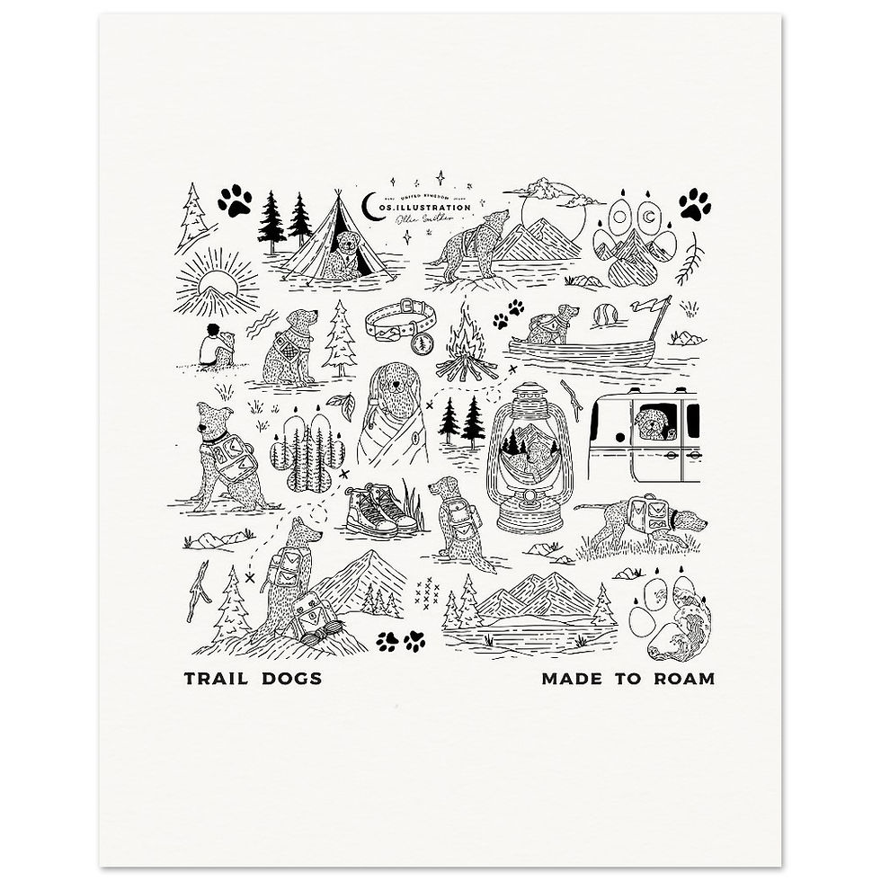 Thumbnail: Trail Dogs Giclée print
