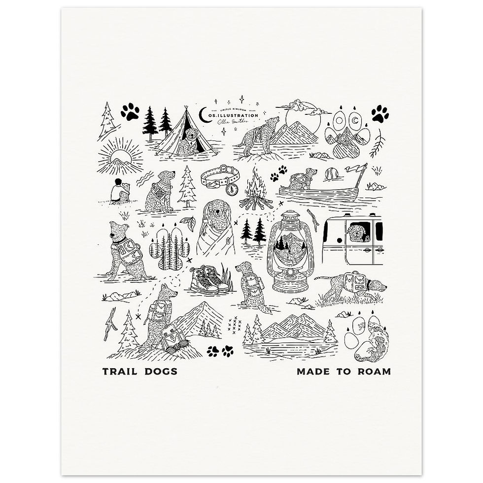 Thumbnail: Trail Dogs Giclée print