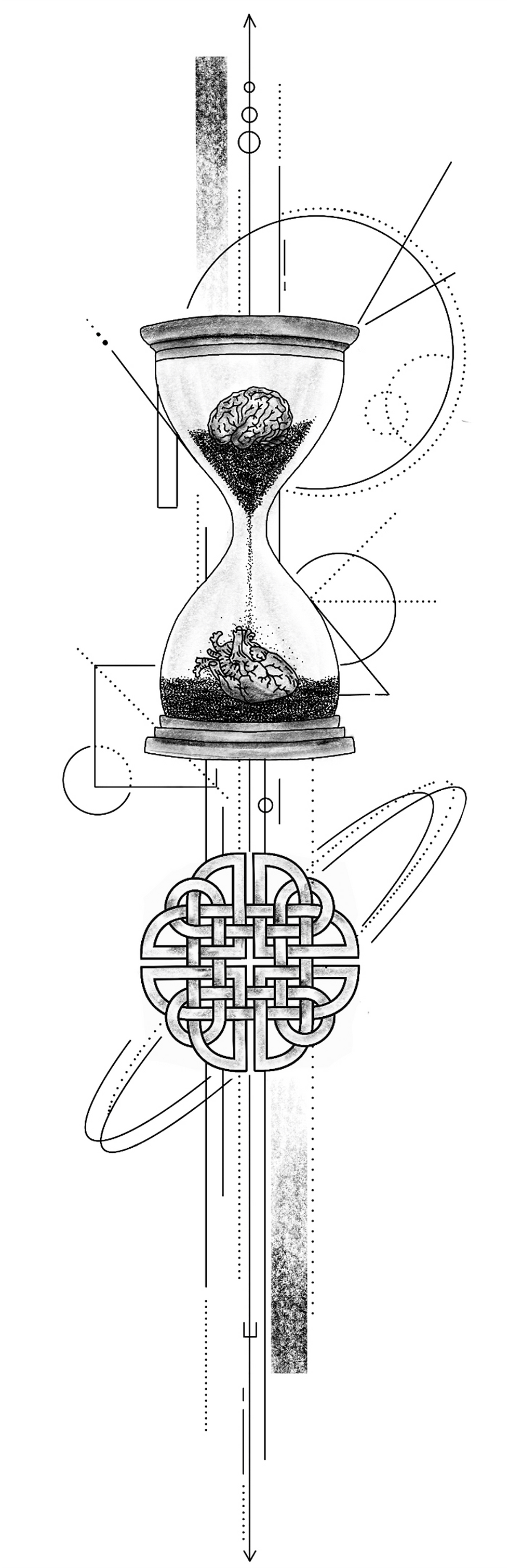 Thumbnail: Custom tattoo design commission, personalised, bespoke, fine line hand drawn artwork drawing, Os illustration ollie smither