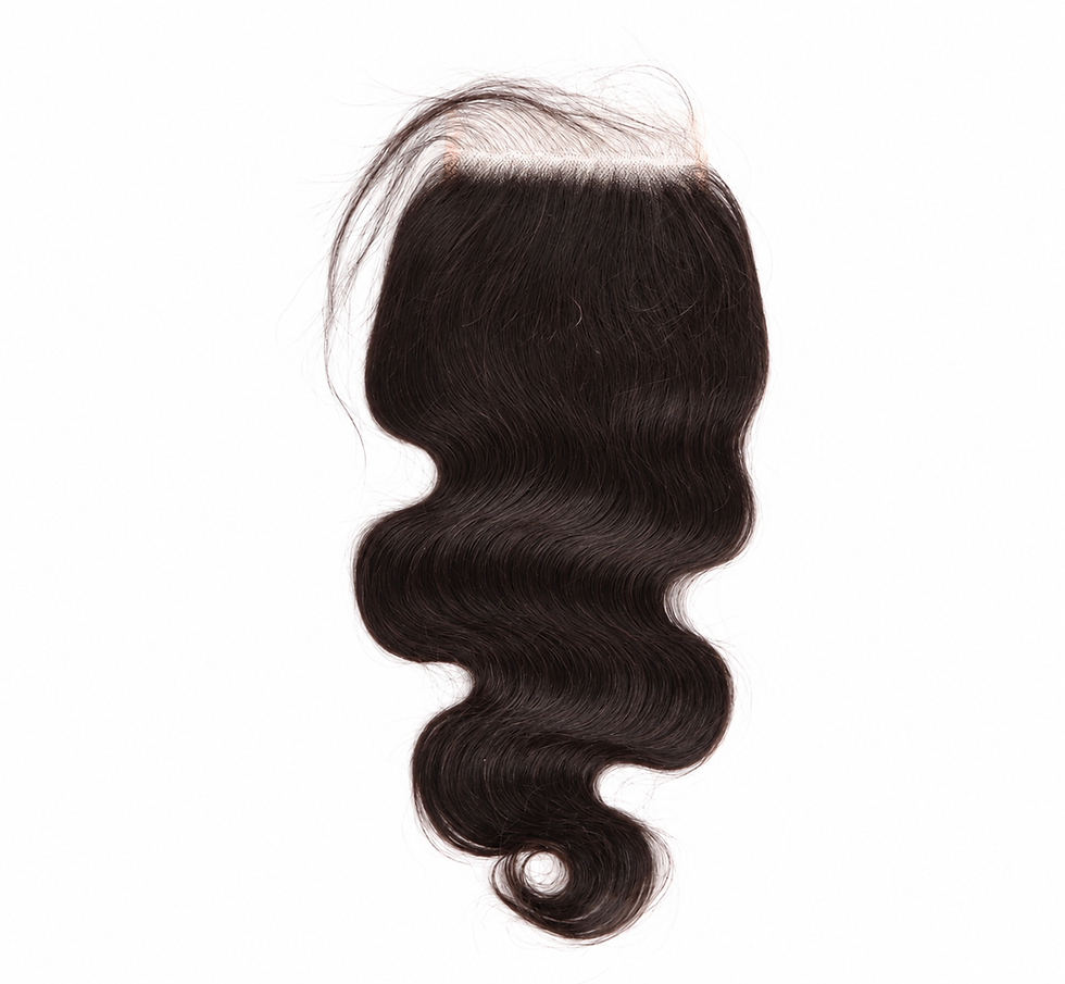 HD 4x4 virgin lace closure with body wave hair