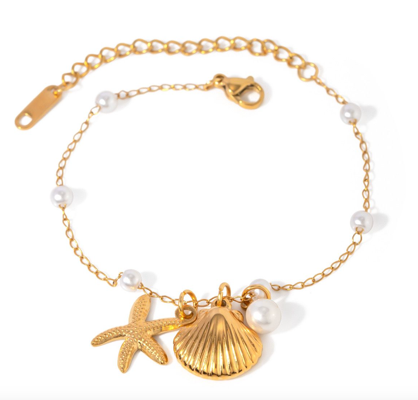 Nautilus Shell & pearl Bracelet