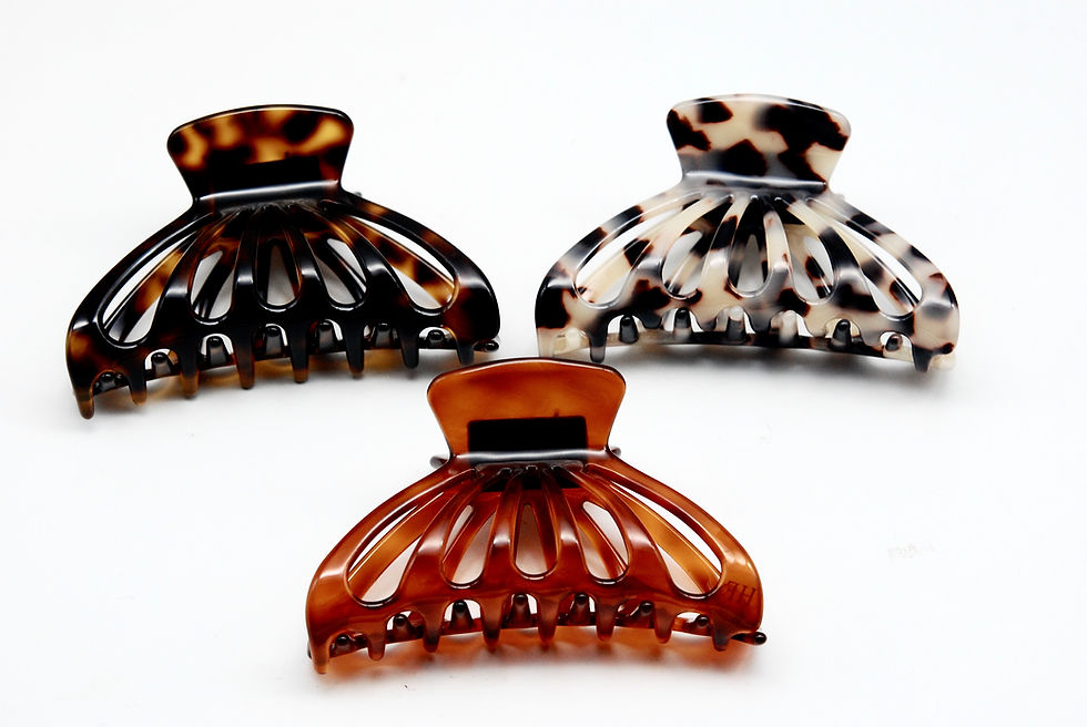 Large acetate hair claws